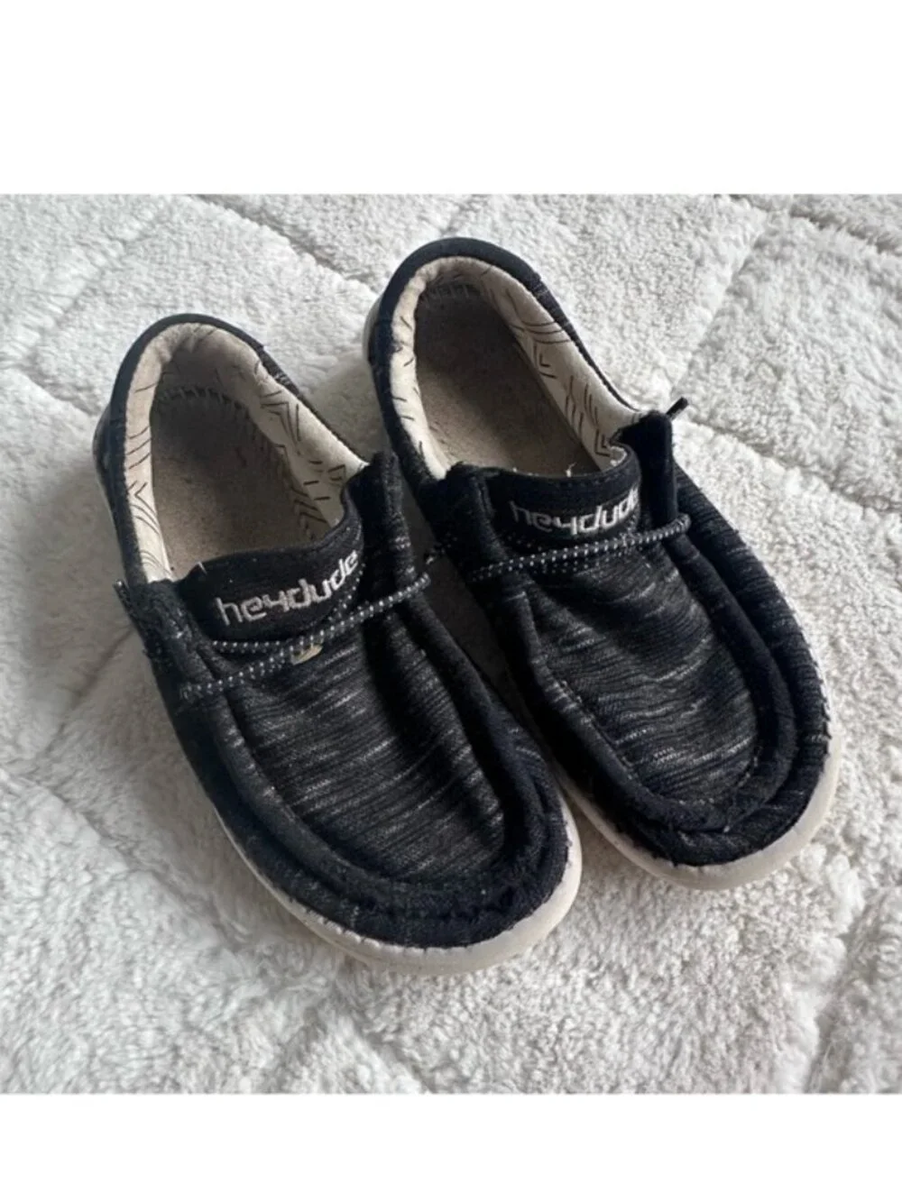 Hey Dude | Wally Youth Stretch Black | Size K11